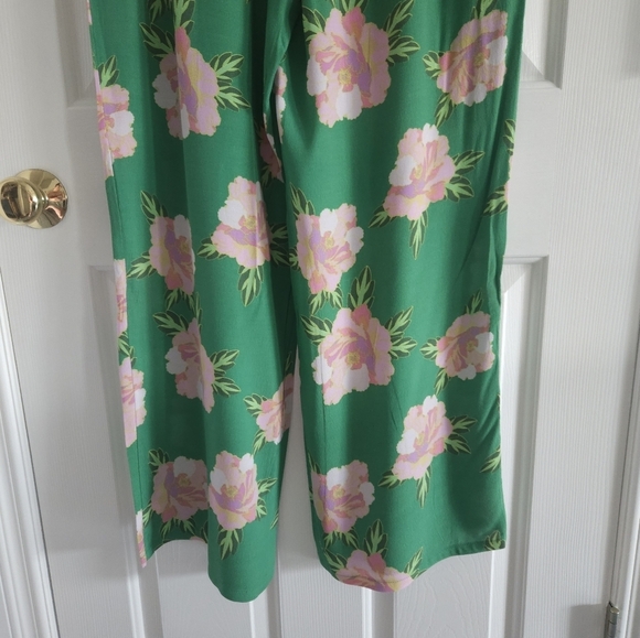 NWT CeCe Floral Wide Leg Pants - Picture 5 of 8